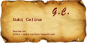 Gubi Celina névjegykártya